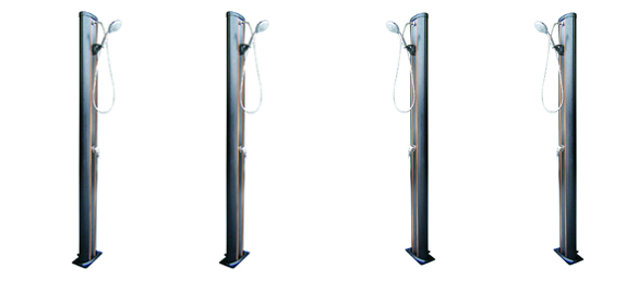ducha solar de aluminio 38l